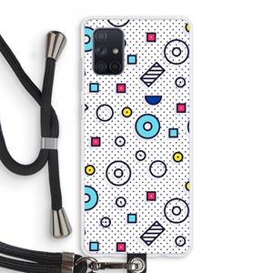 CaseCompany 8-bit N°9: Samsung Galaxy A71 Transparant Hoesje met koord