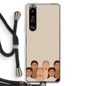 CaseCompany Girls girls girls: Sony Xperia 1 III Transparant Hoesje met koord
