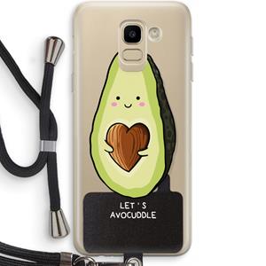 CaseCompany Avocuddle: Samsung Galaxy J6 (2018) Transparant Hoesje met koord