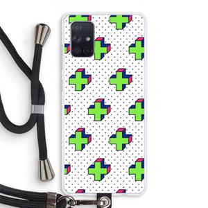 CaseCompany 8-bit N°10: Samsung Galaxy A71 Transparant Hoesje met koord