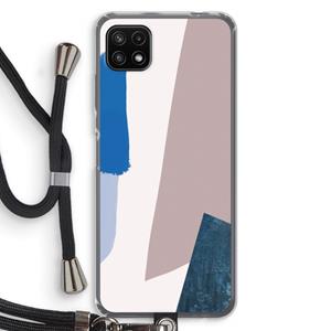 CaseCompany Lapis: Samsung Galaxy A22 5G Transparant Hoesje met koord