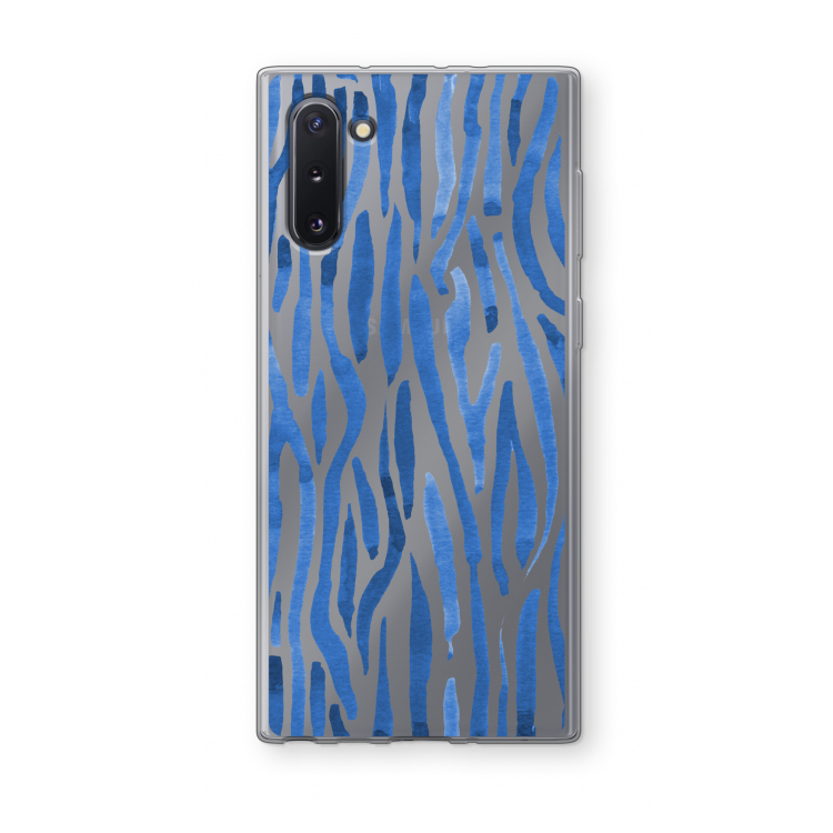 CaseCompany Blauwe nerven: Samsung Galaxy Note 10 Transparant Hoesje