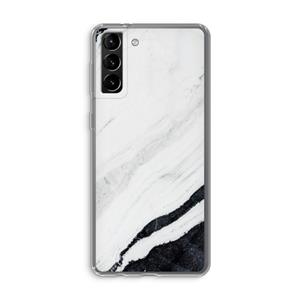 CaseCompany Elegante marmer: Samsung Galaxy S21 Plus Transparant Hoesje