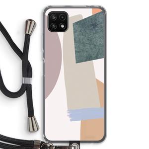 CaseCompany Lindo: Samsung Galaxy A22 5G Transparant Hoesje met koord