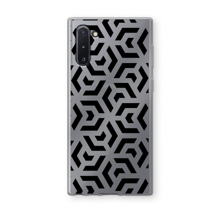 CaseCompany Crazy pattern: Samsung Galaxy Note 10 Transparant Hoesje