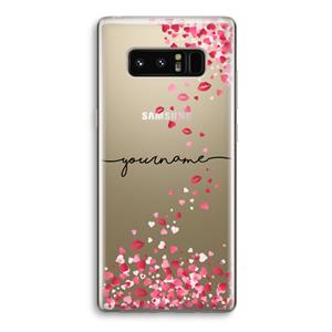 CaseCompany Hartjes en kusjes: Samsung Galaxy Note 8 Transparant Hoesje
