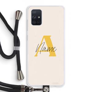 CaseCompany Amber Script: Samsung Galaxy A71 Transparant Hoesje met koord