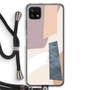 CaseCompany Luca: Samsung Galaxy A22 5G Transparant Hoesje met koord