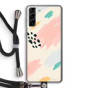 CaseCompany Sunday Chillings: Samsung Galaxy S21 Plus Transparant Hoesje met koord
