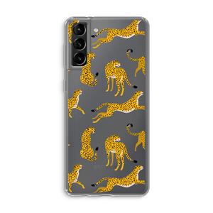 CaseCompany Luipaard: Samsung Galaxy S21 Plus Transparant Hoesje