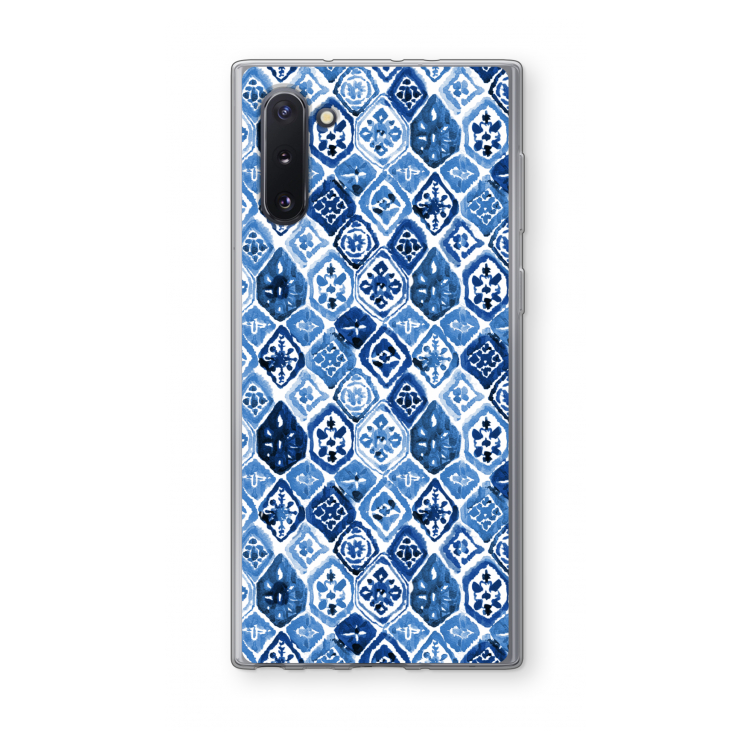 CaseCompany Blauw motief: Samsung Galaxy Note 10 Transparant Hoesje