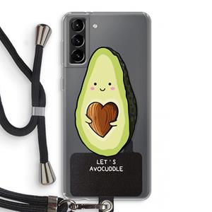 CaseCompany Avocuddle: Samsung Galaxy S21 Plus Transparant Hoesje met koord