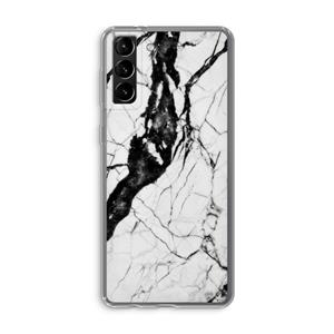 CaseCompany Witte marmer 2: Samsung Galaxy S21 Plus Transparant Hoesje