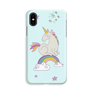 CaseCompany Regenboog eenhoorn: iPhone Xs Volledig Geprint Hoesje