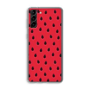 CaseCompany Watermelon: Samsung Galaxy S21 Plus Transparant Hoesje