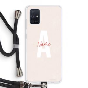 CaseCompany Strawberry Milkshake: Samsung Galaxy A71 Transparant Hoesje met koord