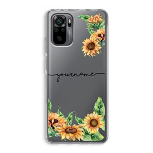 CaseCompany Zonnebloemen: Xiaomi Redmi Note 10 Pro Transparant Hoesje
