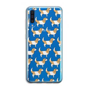 CaseCompany Doggy: Samsung Galaxy A50 Transparant Hoesje