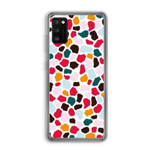 CaseCompany Colored Giraffe: Samsung Galaxy A41 Transparant Hoesje
