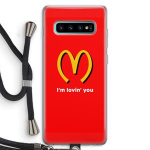 CaseCompany I'm lovin' you: Samsung Galaxy S10 Plus Transparant Hoesje met koord