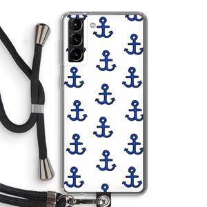 CaseCompany Ankers: Samsung Galaxy S21 Plus Transparant Hoesje met koord