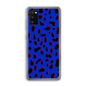 CaseCompany Blue Leopard: Samsung Galaxy A41 Transparant Hoesje