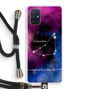 CaseCompany Sterrenbeeld - Donker: Samsung Galaxy A71 Transparant Hoesje met koord