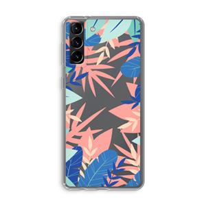 CaseCompany Tropisch: Samsung Galaxy S21 Plus Transparant Hoesje