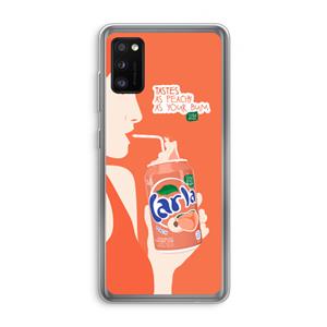 CaseCompany Peach please!: Samsung Galaxy A41 Transparant Hoesje