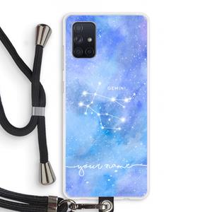 CaseCompany Sterrenbeeld - Licht: Samsung Galaxy A71 Transparant Hoesje met koord