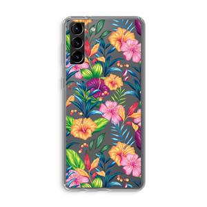 CaseCompany Tropisch 2: Samsung Galaxy S21 Plus Transparant Hoesje