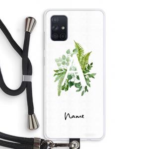 CaseCompany Green Brush: Samsung Galaxy A71 Transparant Hoesje met koord