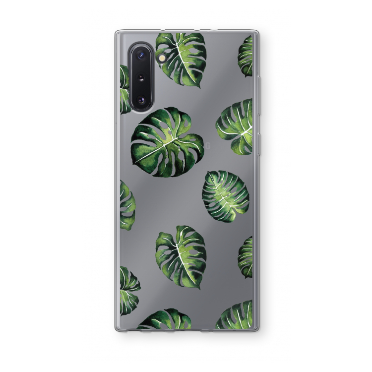 CaseCompany Tropische bladeren: Samsung Galaxy Note 10 Transparant Hoesje