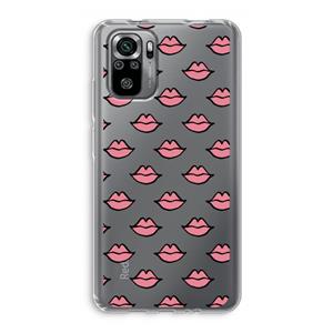CaseCompany Lipjes: Xiaomi Redmi Note 10S Transparant Hoesje