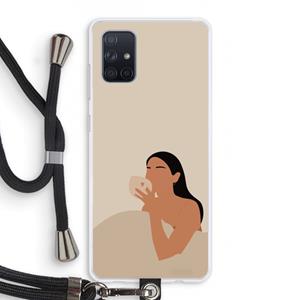 CaseCompany Fresh coffee: Samsung Galaxy A71 Transparant Hoesje met koord