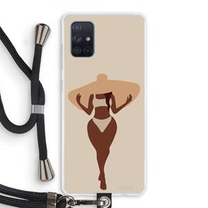 CaseCompany Let's get salty: Samsung Galaxy A71 Transparant Hoesje met koord