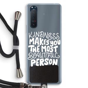CaseCompany The prettiest: Sony Xperia 5 II Transparant Hoesje met koord