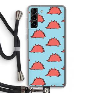 CaseCompany Dinosawrr: Samsung Galaxy S21 Plus Transparant Hoesje met koord
