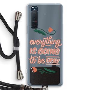 CaseCompany Optimistic flower girl: Sony Xperia 5 II Transparant Hoesje met koord