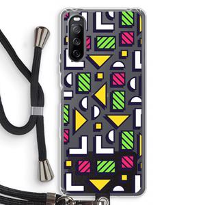 CaseCompany 8-bit N°4: Sony Sony Xperia 10 III Transparant Hoesje met koord