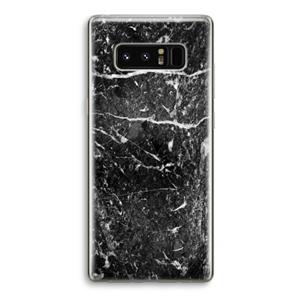 CaseCompany Zwart marmer: Samsung Galaxy Note 8 Transparant Hoesje
