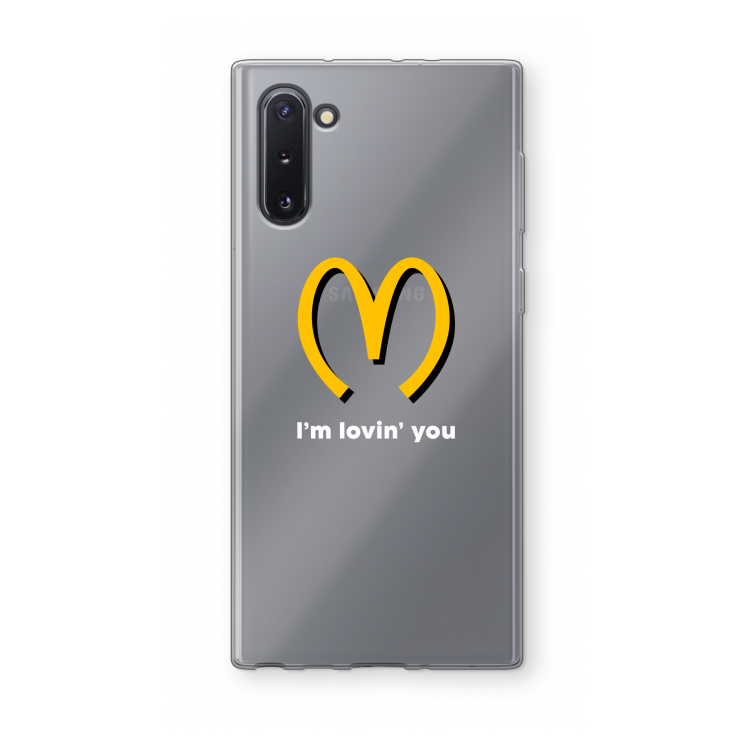 CaseCompany I'm lovin' you: Samsung Galaxy Note 10 Transparant Hoesje