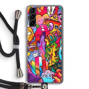 CaseCompany Dreams: Samsung Galaxy S21 Plus Transparant Hoesje met koord