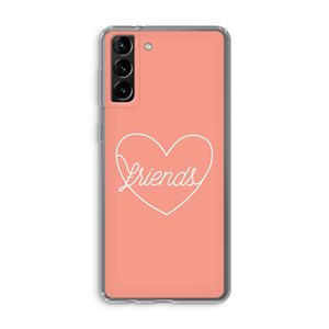 CaseCompany Friends heart: Samsung Galaxy S21 Plus Transparant Hoesje