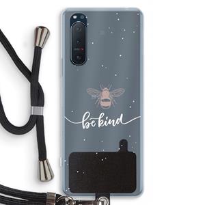 CaseCompany Be(e) kind: Sony Xperia 5 II Transparant Hoesje met koord