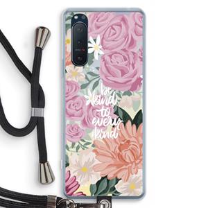 CaseCompany Kindness matters: Sony Xperia 5 II Transparant Hoesje met koord