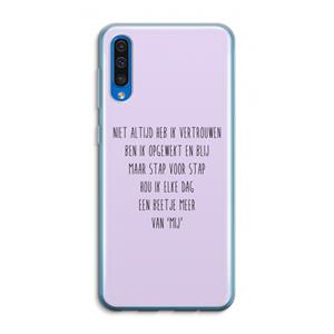 CaseCompany Zelfvertrouwen: Samsung Galaxy A50 Transparant Hoesje