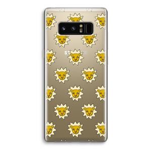 CaseCompany Leeuwenkoppen: Samsung Galaxy Note 8 Transparant Hoesje