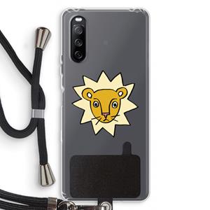 CaseCompany Kleine leeuw: Sony Sony Xperia 10 III Transparant Hoesje met koord