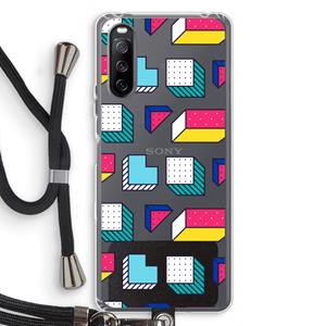 CaseCompany 8-bit N°7: Sony Sony Xperia 10 III Transparant Hoesje met koord
